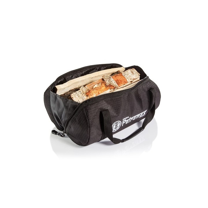 Petromax Fire Kettle Transport Bag doubles up as a handy fire wood collection bag 