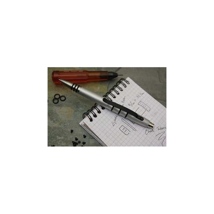 Tuff Writer Precision Press Pencil finished in 6061-T6 raw aluminum 