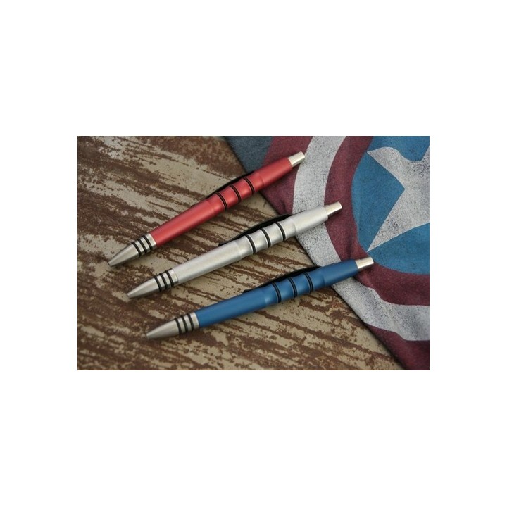 Tuff Writer Precision Press Pencils, machined from 6061-T6 aluminum with anodized finishes of Red, Black or raw aluminum 