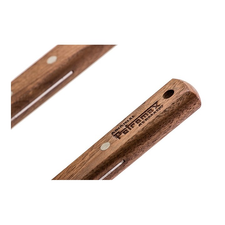Petromax Spatula detail shot of walnut handle