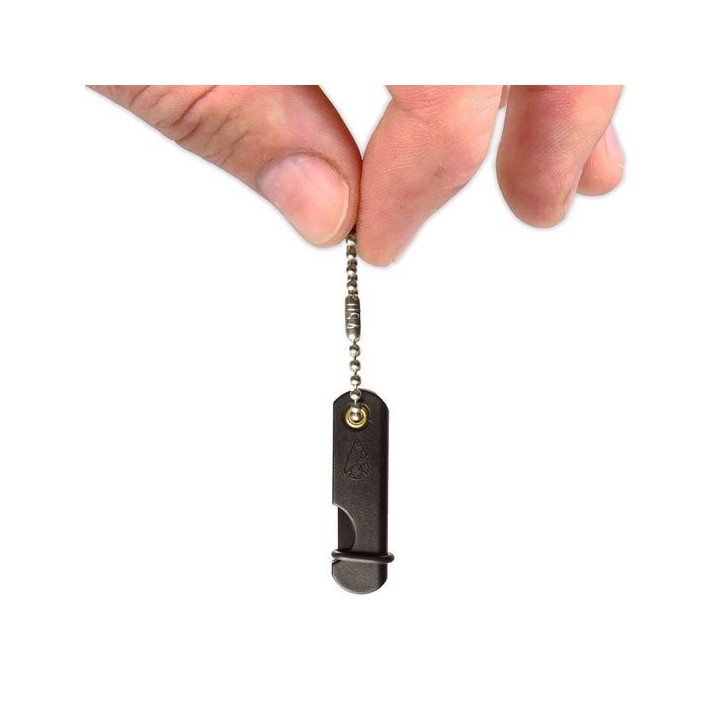 Micro EDC Keychain Mini Ceramic Folding Razor Blade Closed