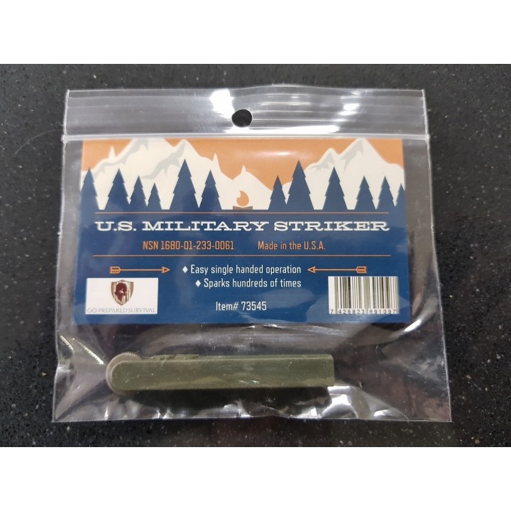 US Military Fire Striker - Spark-lite - packaging view