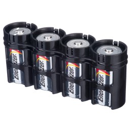 Powerpax Storacell Slimline D Cell Battery Caddy Black