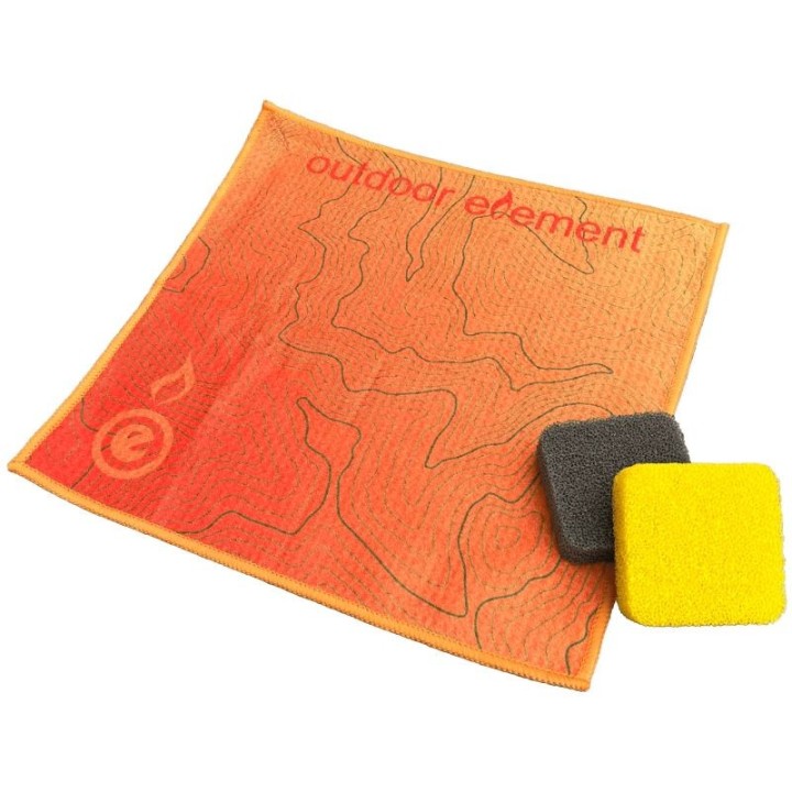 Outdoor Element Camp Kitchen Cleaning Set with sponges