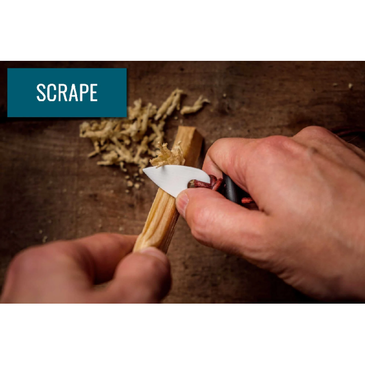 wazoo spark necklace scraping wood tinder