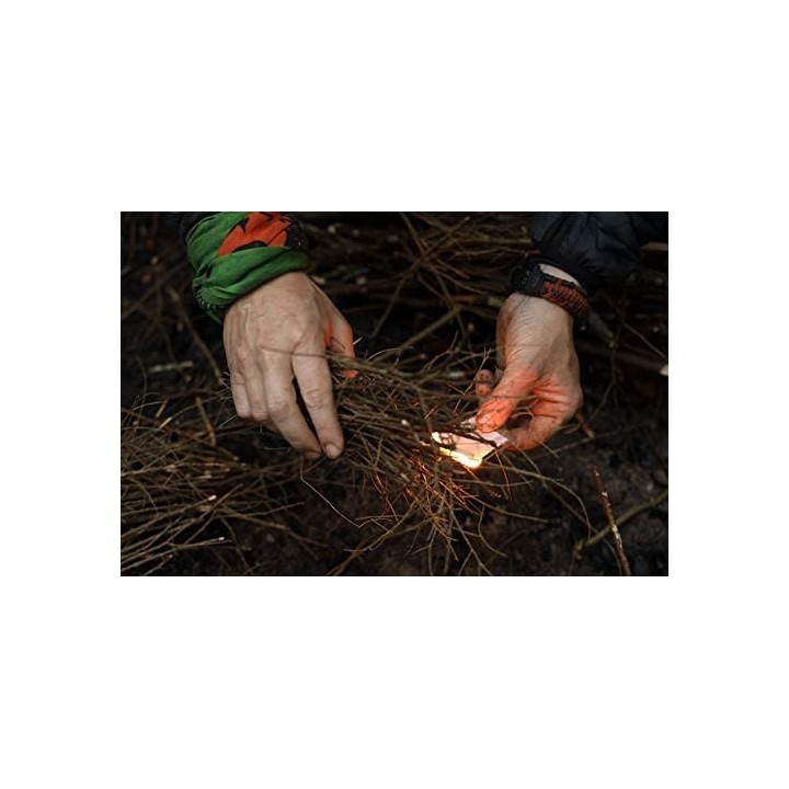go prepared survival spartanfire tinder being used to light a fire