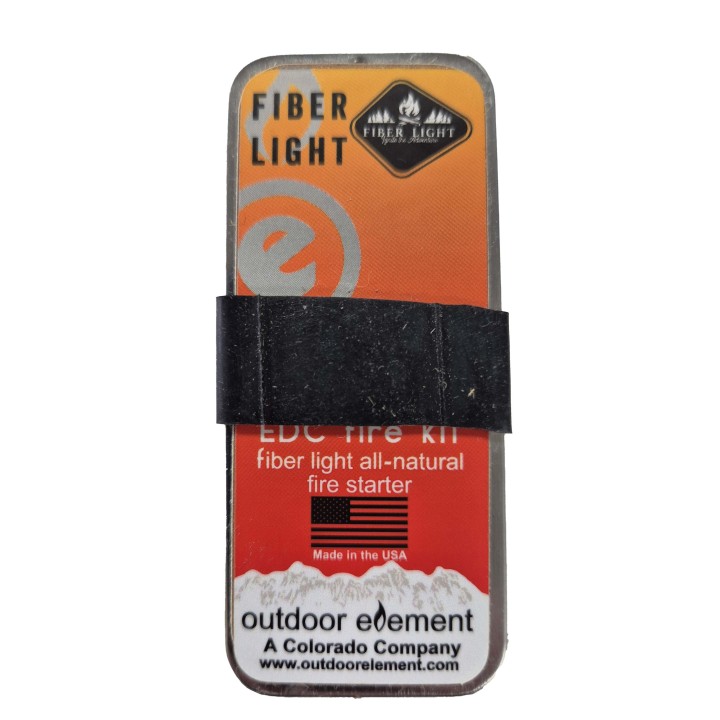 outdoor element Fiber Light EDC Fire Kit