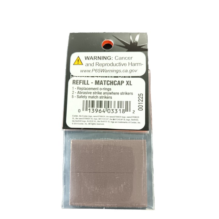 exotac matchcap xl refill replacement o-ring and striking surfaces reverse