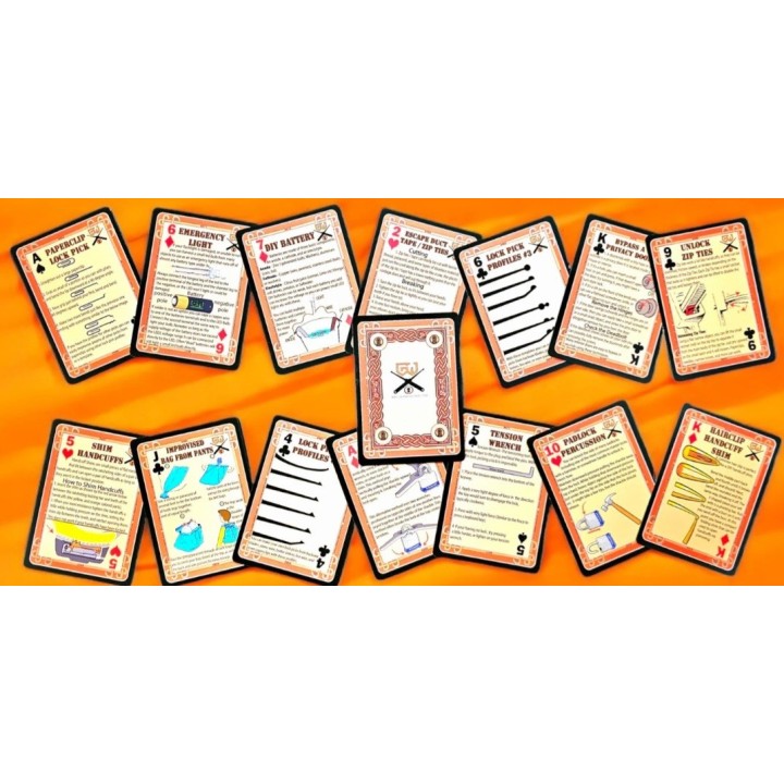 Grim Workshop Survival Playing Cards Lock Picking and Urban Survival emergency kit