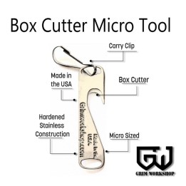Grim Workshop EDC Box Cutter Micro Tool zipper sized