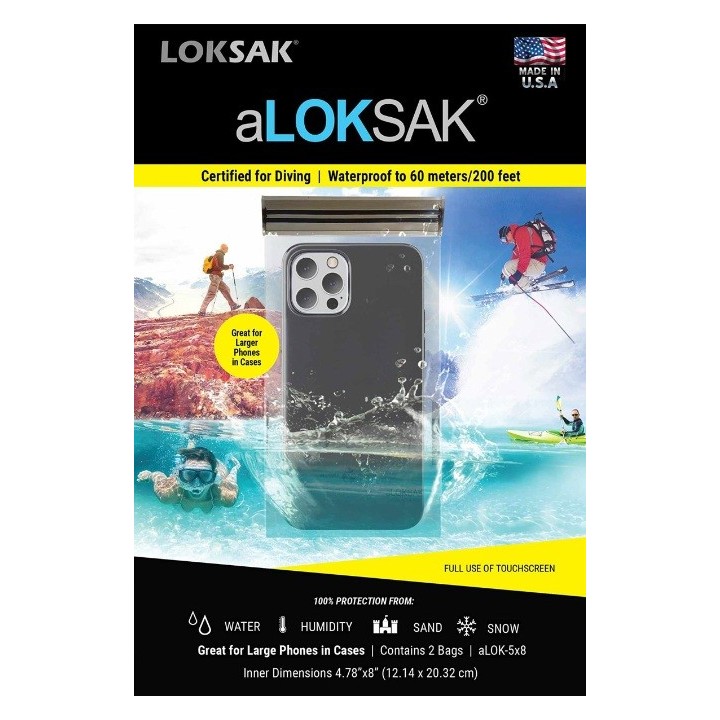 aLOKSAK Waterproof Bag 2 x aLOK2-5x8