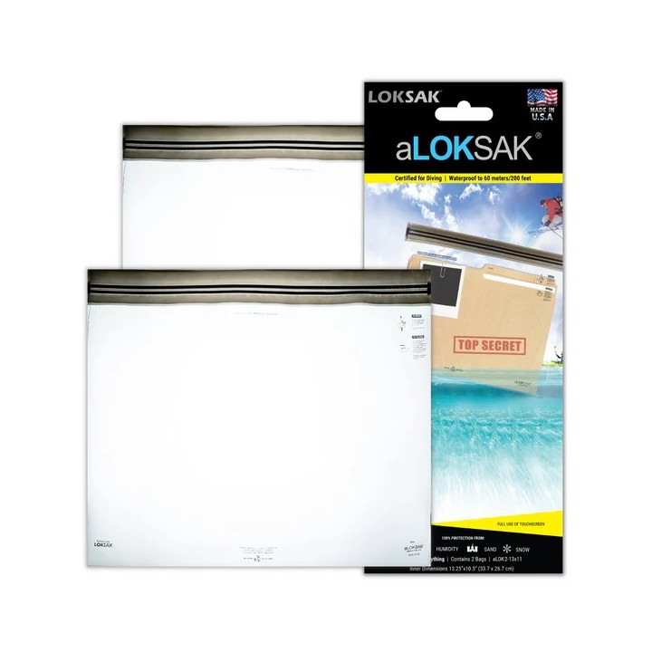 aLOKSAK Waterproof Bag 2 x aLOK2-13x11 waterproof bag