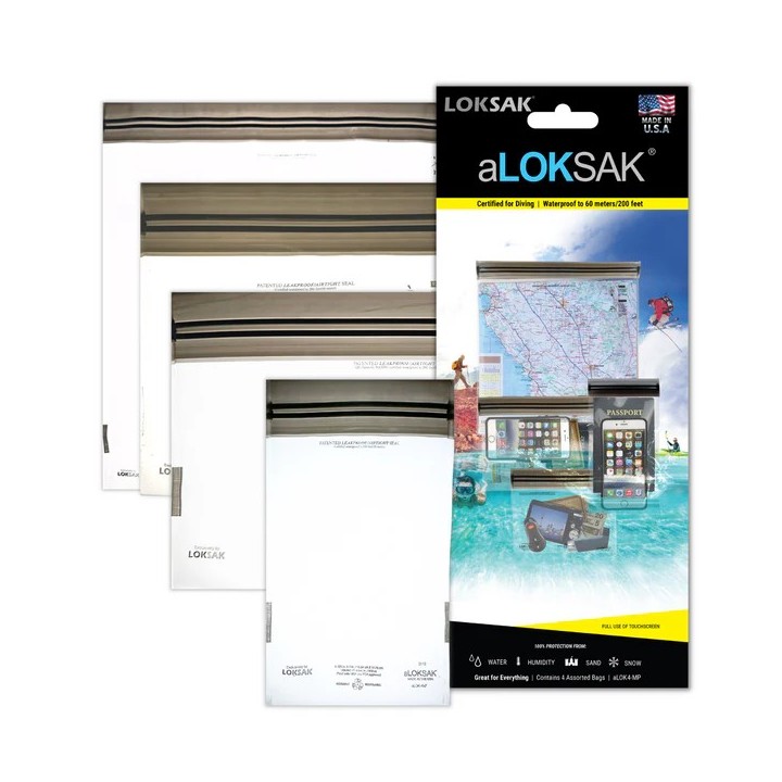 aLOKSAK Waterproof Bag aLOK4-MP MEDIUM multipack set pack of four