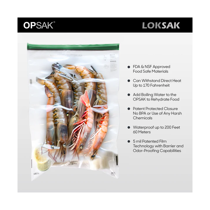 loksak OPSAK bag waterproof odor barrier bag with smelly seafood
