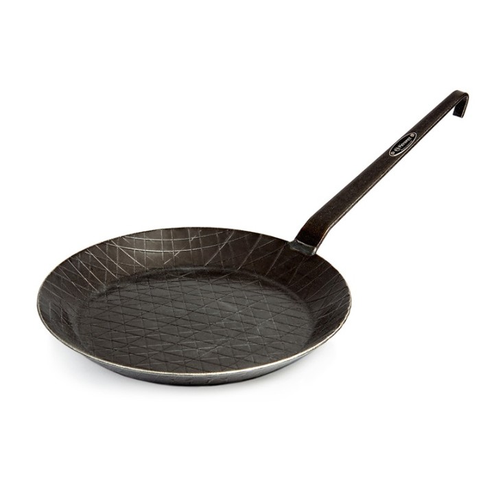 Petromax Wrought Iron Frying Pan SP have long Wrought Iron handles that are welded onto the pan 